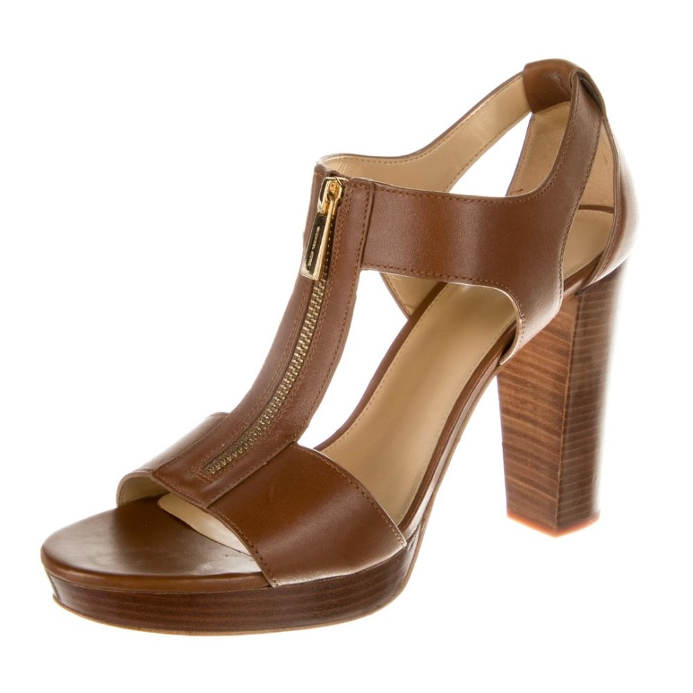 MICHAEL Michael Kors Leather T-Strap Platform Sandal